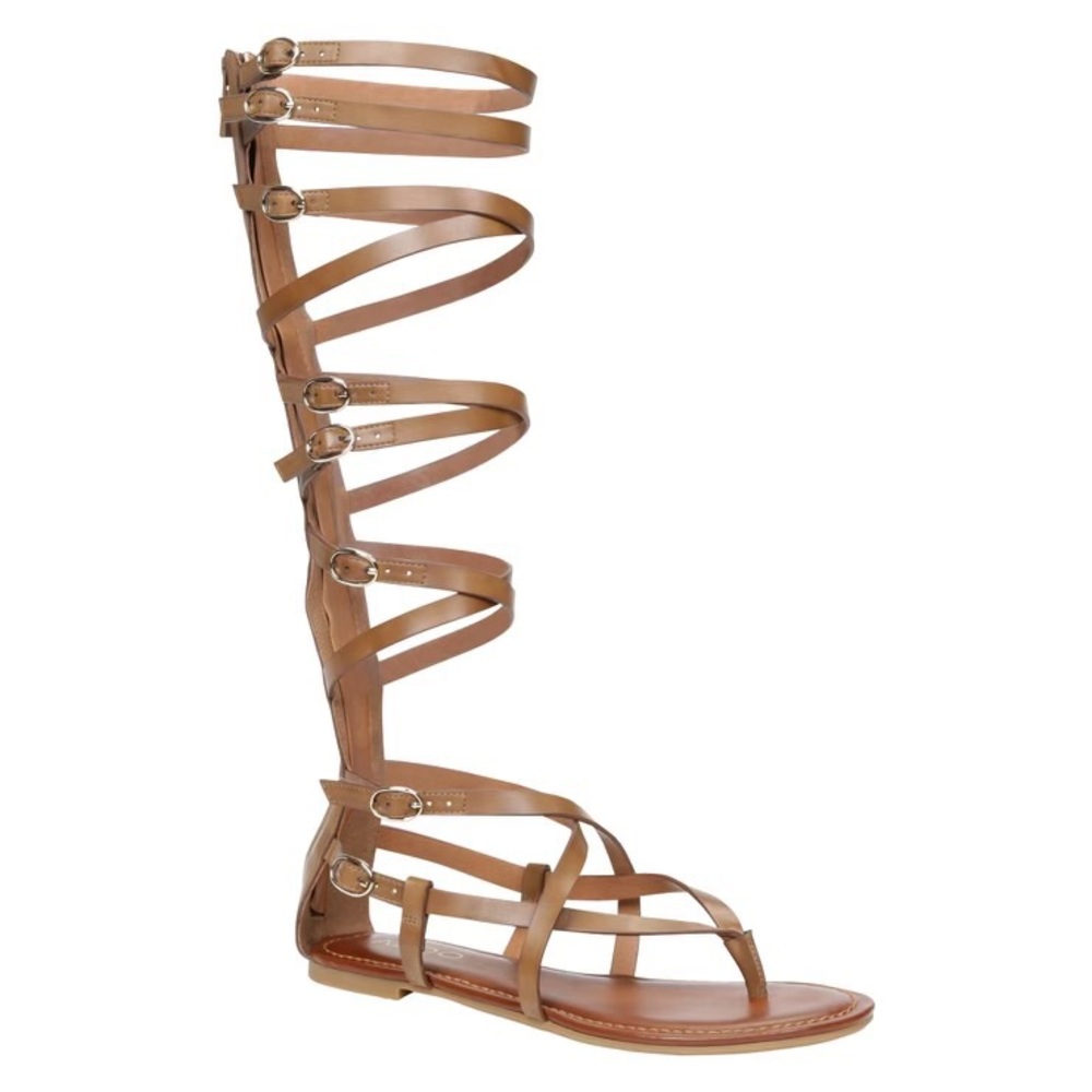 Aldo Tan Gladiator Knee-High Strappy Sandals